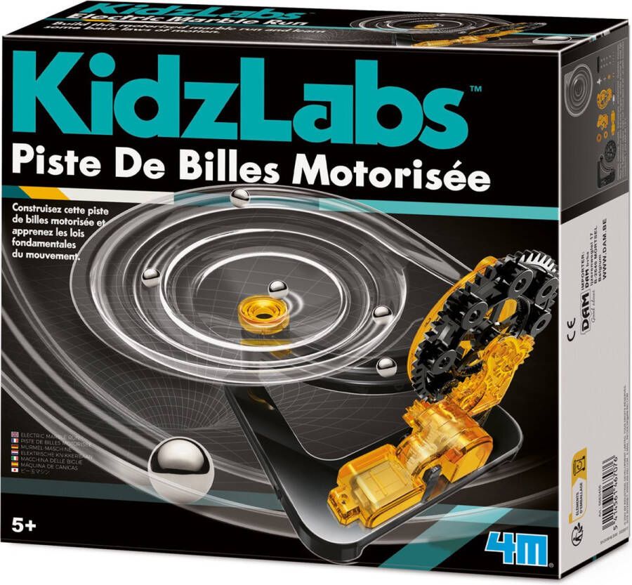 4M Kidzlabs: ELEKTRISCHE KNIKKERBAAN FR & NL VERPAKKING werkt op 1x1.5V AAA batterijen (niet inbegrepen) doos 24x22x6cm 5+