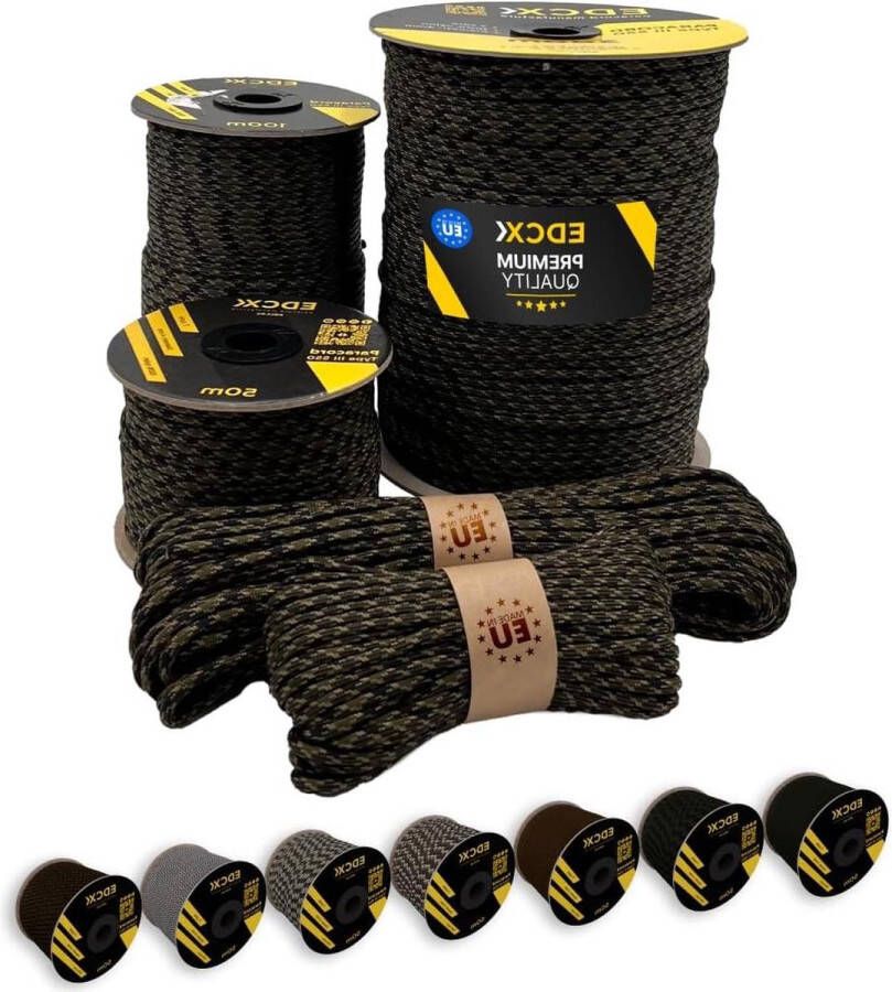 4mm Paracord 20+ Military Colors 50m Length Ideal for Camping Survival Outdoor Crafting DIY