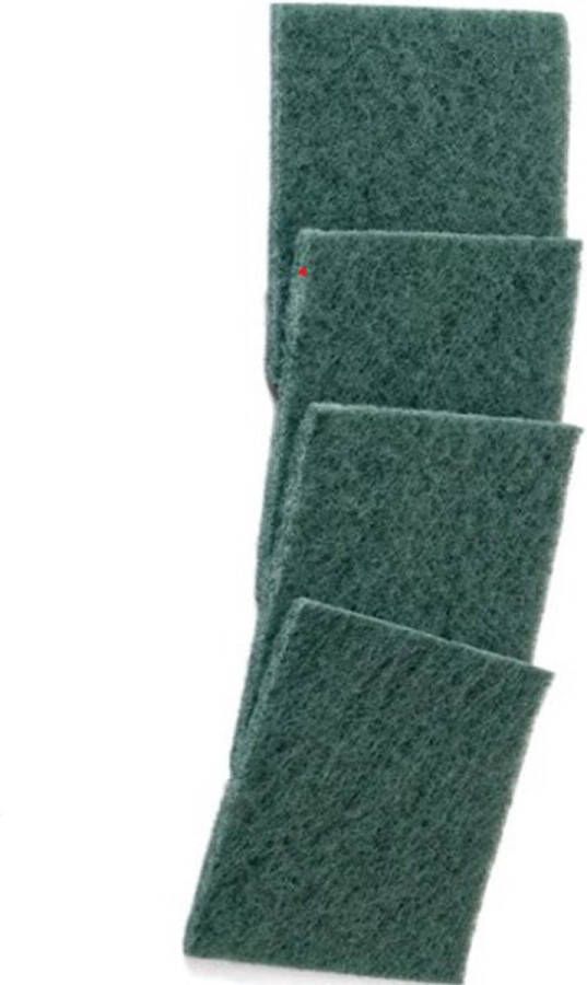 Schuurpads Set 4x Schuursponsjes Groen Duurzame Schuurpads voor Effectief Schoonmaken en Schuren