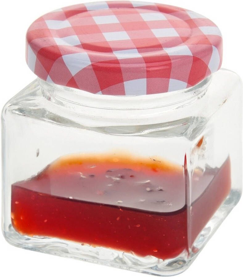 Merkloos 4x stuks Jam potje met draaideksel 75 ml Weckpotten