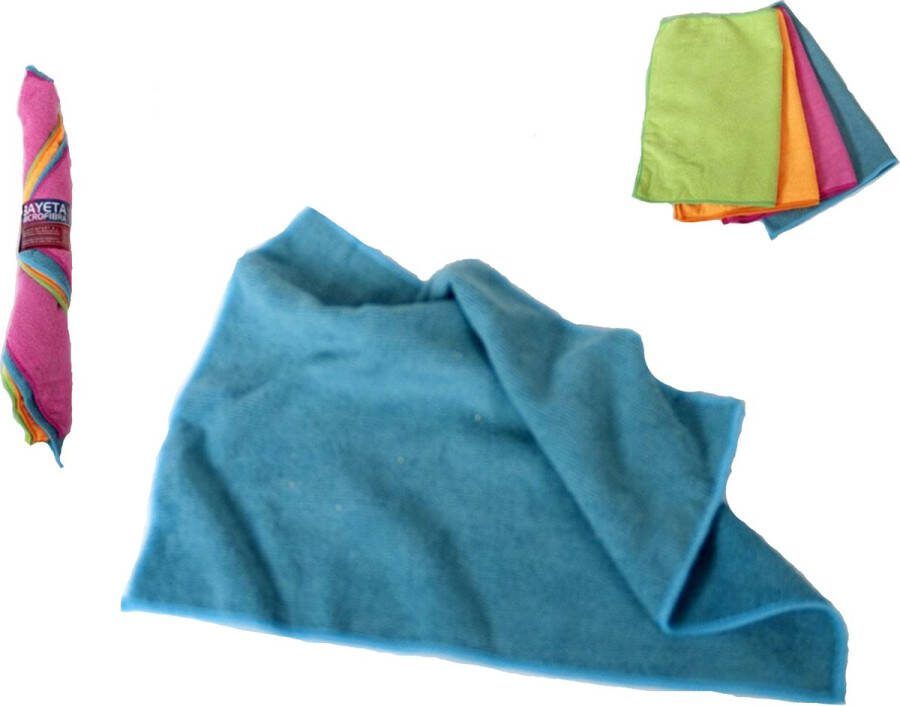 Discountershop Sopdoekjes Microvezel 4 Stuks Vaatdoeken Poetsdoeken Gekleured Reinigingsdoek Essentieel Huishouden & Schoonmaakartikelen 40x29cm elk