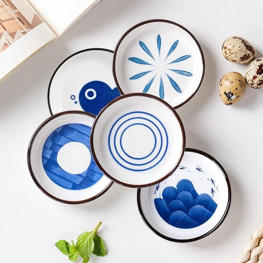 5-Delige Snack Bowl Set Mini Spice Bowl Diameter 8 7 cm Keramische Schotels Kleine Borden