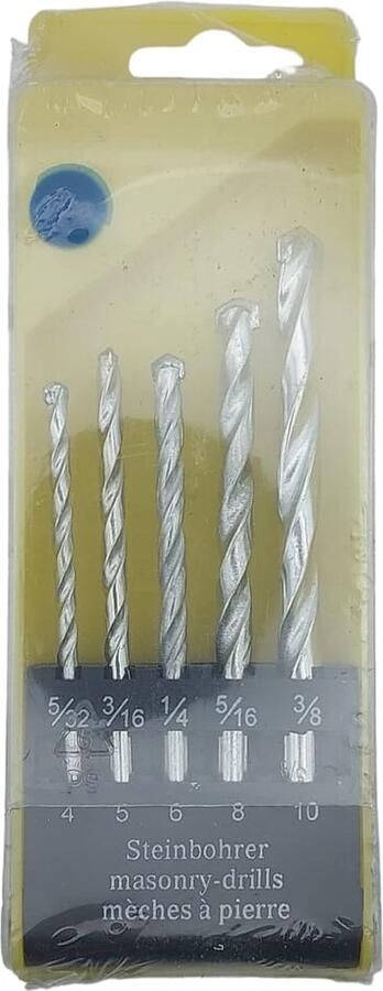 5-Delige Steenboren set 4 t m 10mm