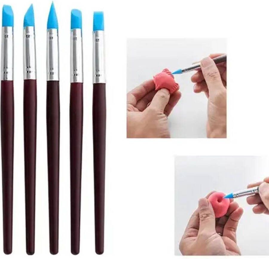 5-delige tool set Klei Gereedschap Pottenbakken Boetseren Boetseer Set Beeldhouwen Boetseergereedschap