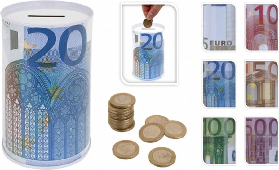 Merkloos 100 eurobiljet spaarpot 13 cm Spaarpotten