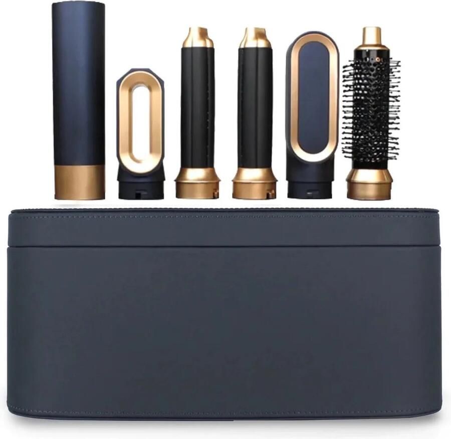 5-in-1 Föhnborstel Hairwrap Airstyler Multistyler Krultang White Gold Edition met Luxe Opbergdoos