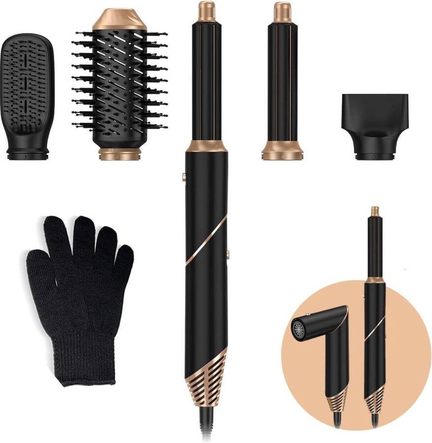 5 in 1 Krultang Föhnborstel Multistyler Föhn Hairwrap Heteluchtborste