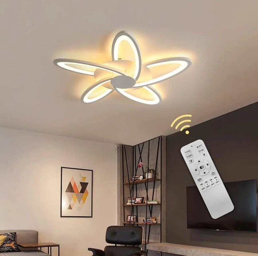 5 LED Ringen Plafondlamp Dimbaar Met Afstandsbediening Wit LED Plafondlamp Woonkamerlamp Moderne lamp Plafonniere