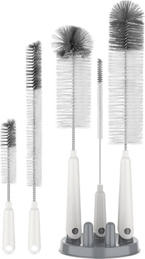 5-pack borstelreinigingsset opberghouder lange smalle hals waterfles babyfles drinkglas Afwasborstel
