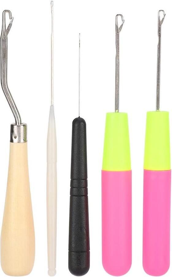 5 stks set Naaien Klink Haak Set Tool Gebogen Tong Haaknaald Kit DIY Levert Naaien Tool voor Breien