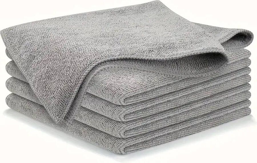 5 Stuks 25x25 cm Wasbare Schoonmaakdoekjes Microvezeldoekjes voor Auto en Huishouden Autoschoonmaakdoekjes