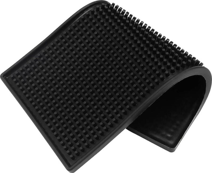 5 stuks 30 x 15 cm barmat siliconen afdruipmat rechthoekige rubberen barmat koffie tampermat afdruipmat voor keuken bar club zwart