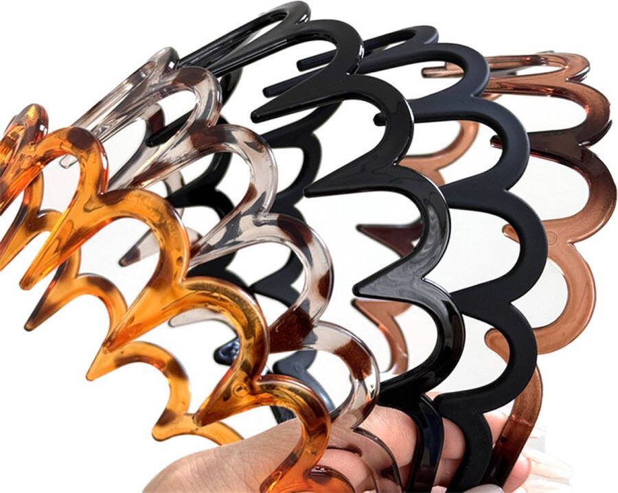 5 Stuks Dames Haarbanden Zig Zag Diadeem Plastic Vrouwen Dames Tieners Meiden Lichtgewicht Hardlopen Atletisch Gym Dans Yoga Haarband Voor Mannen En Vrouwen Haarband Sport Haaraccessoires Duurzaam