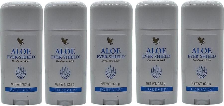 5 Stuks Forever Aloe Ever-Shield Deodorant Stick alcohoolvrij aluminiumvrij voordeel pakket 92 1 gr x 5