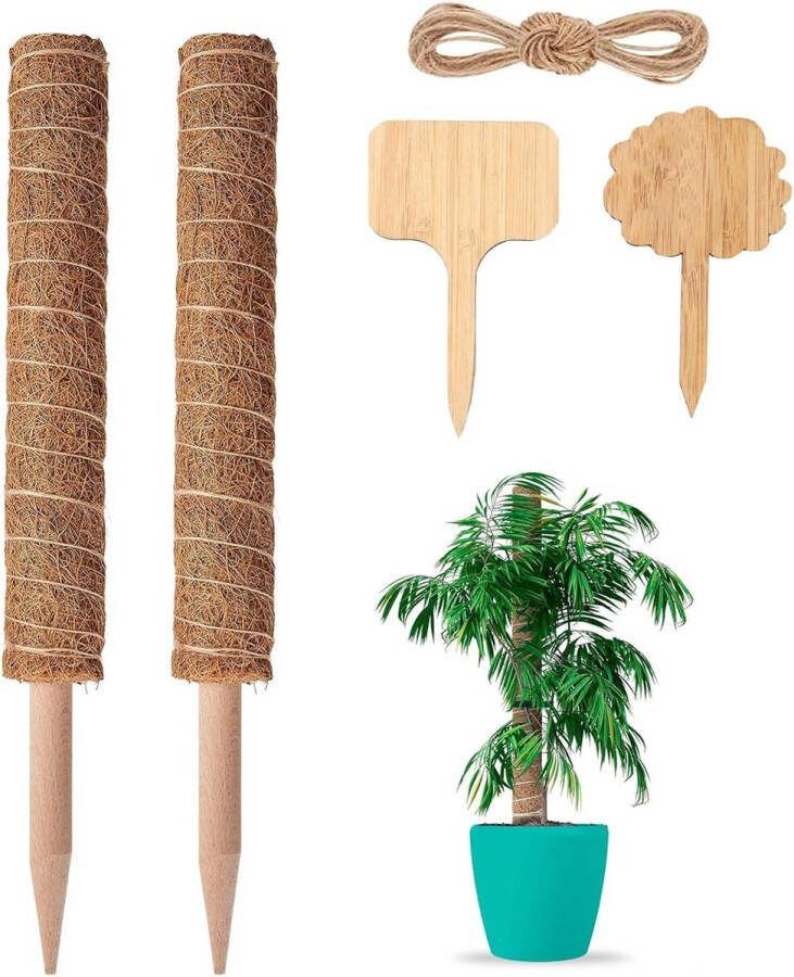 5 stuks kokosstaaf voor planten 40 cm plantenstaaf mosstaaf klimhulp voor klimplanten kokosstaaf voor tuin plantenondersteuning klimplanten kamerplanten