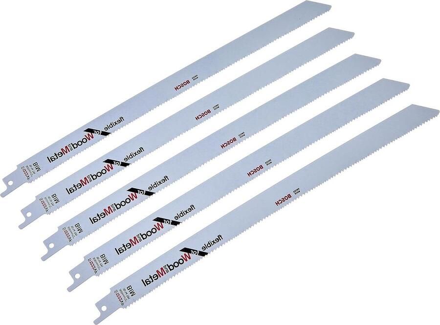 5 stuks reciprozaagbladen Flexible for Wood and Metal S 1222 VF lengte 300 mm accessoire reciprozaag