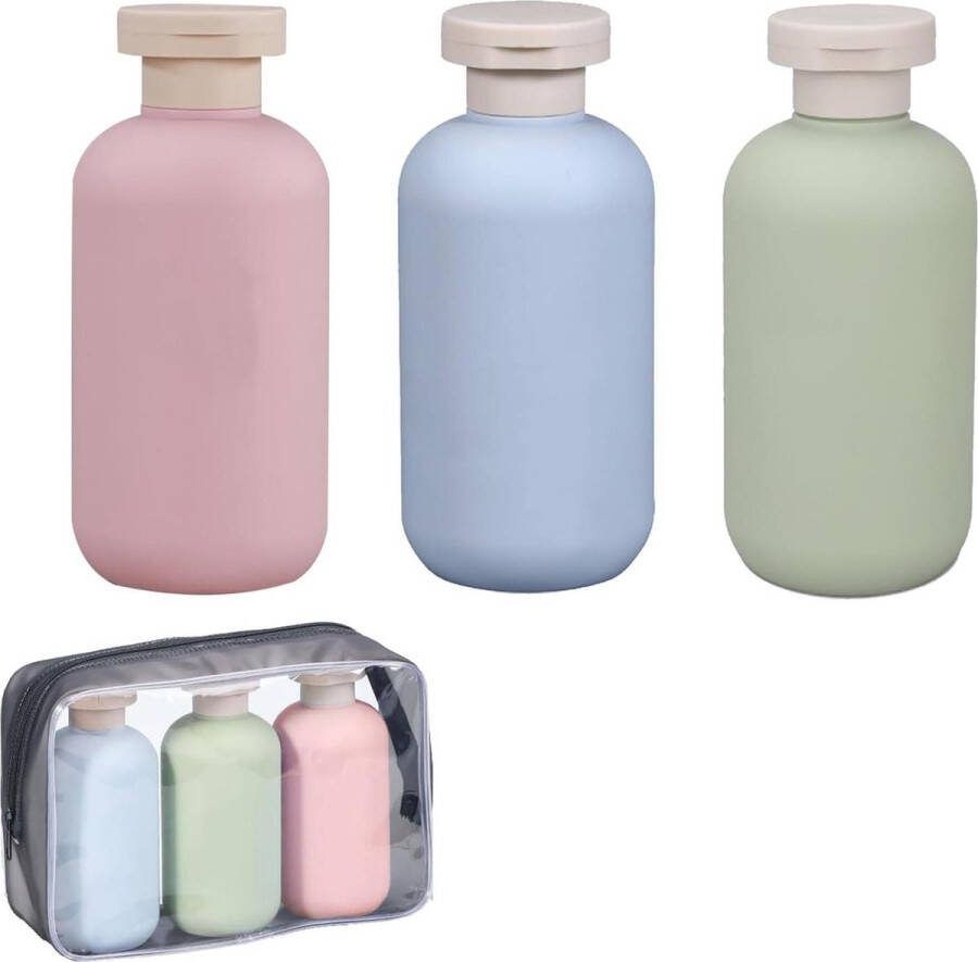 5 Stuks Reisflessen om te Vullen Opbergzakken en Etiketstickers Bewaren van Toiletartikelen (200 ml) reisflesjes handbagage