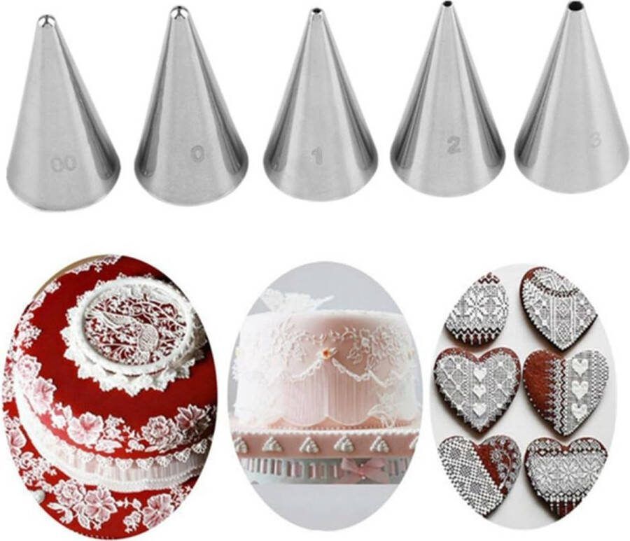 5 stuks spuitmonden set garneertuit Icing Piping spuitmondstuk spuitmond tuit taartdecoratie tips koken tools voor taarten koekjes cupcakes taarten en koekjes #1