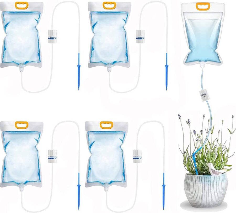 5 x 3 5L druppelirrigatiezakken met instelbare stroom automatisch irrigatiesysteem voor planten binnen- en buitenirrigatieapparaat