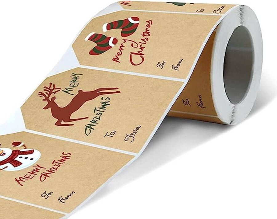 5 x 7 5 cm 250 stuks stickers voor Kerstmis etiketten zelfklevend voor het beschrijven van kraftpapier bruiloften geschenkverpakkingen cake en zegelstickers