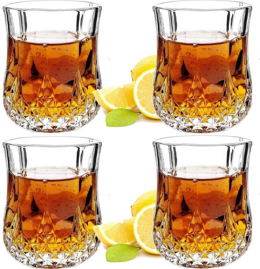 50 ml loodvrij glas borrelglazen helder zwaar borrelglas (set van 4)