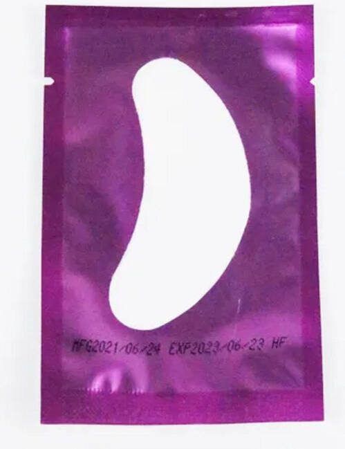 50 Paar Eye Pads (100 Stuks) Wimperextensions Gelpads Eyepads Eye Gel Patch Hydrogel Oogkussens Pluisvrij 29mm X 76mm Verpakt in Paars