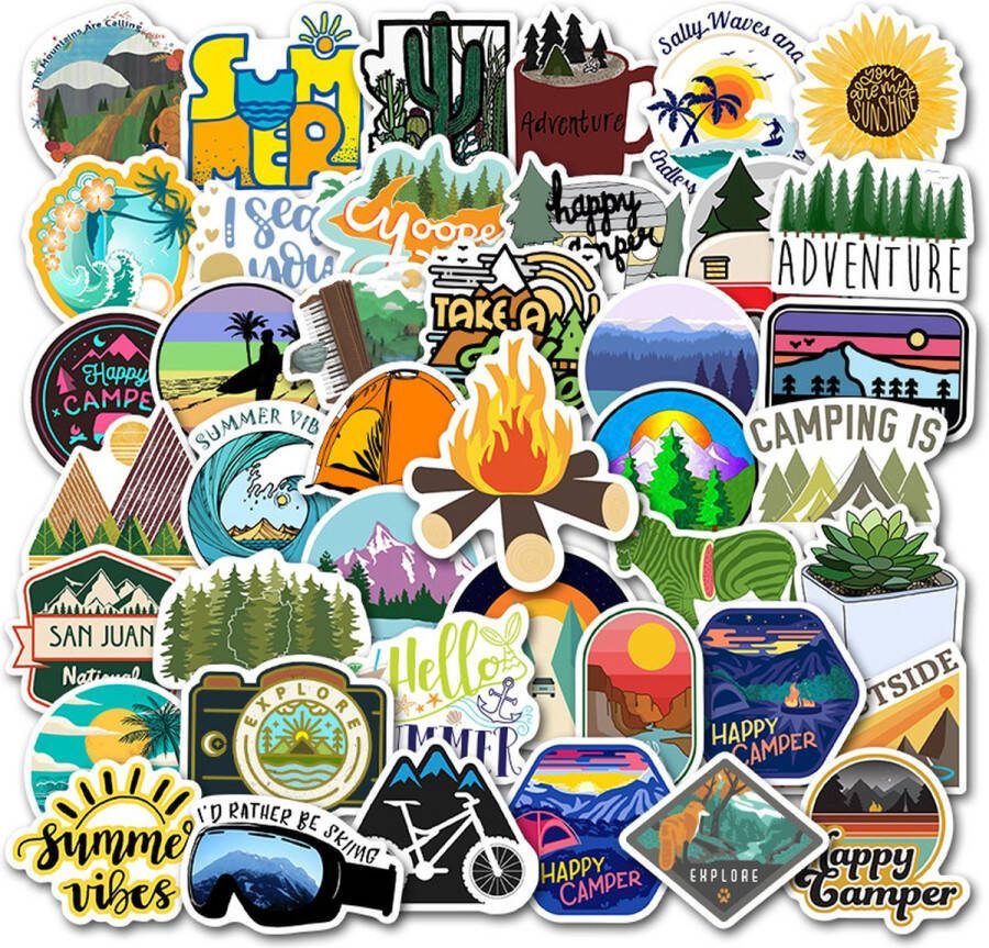 50 Stuks Camper Stickers Bullet Journal Stickers Telefoon stickers Laptop stickers voor kinderen en volwassenen Bullet Journal Stickers Planner Agenda Stickers 46 Stuks Thee Gebak High Tea Scrapbook stickers Laptop stickers