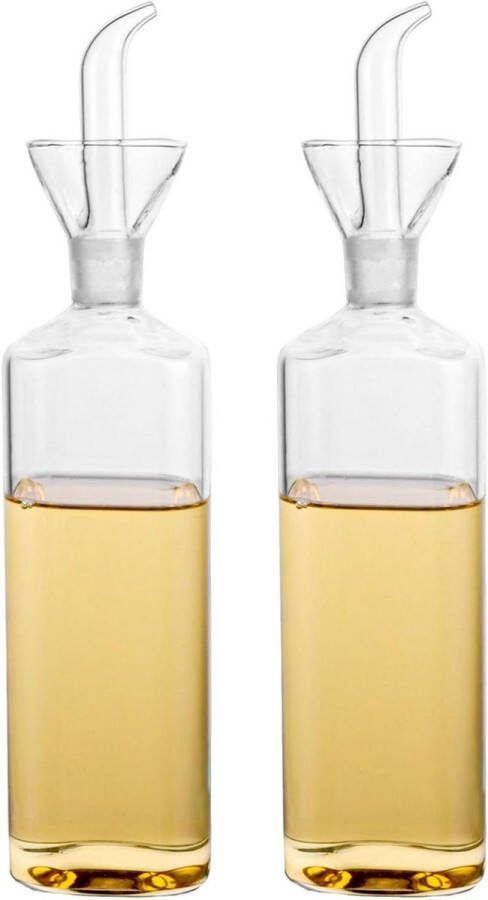 500 ml olieflessen oliefles met schenktuit olieflesdispenser fles azijn oliefles en olijfoliefles oliefles glas olijfoliefles met trechter olijfoliefles voor keuken en BBQ set van 2