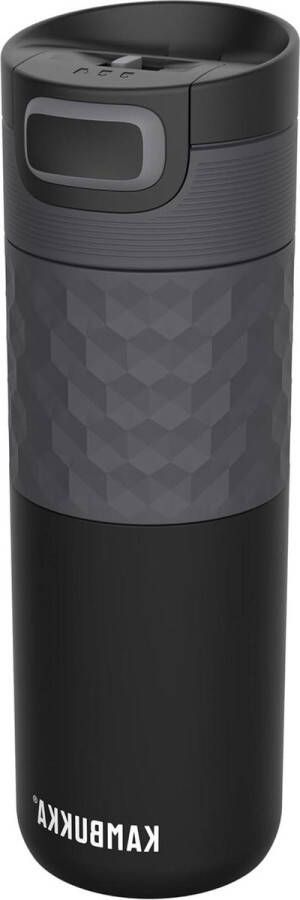 500 ml thermosfles geïsoleerde koffiebeker met Snapclean -technologie warme en koude dranken antislip bodem roestvrij staal ETNA Grip Black Steel model