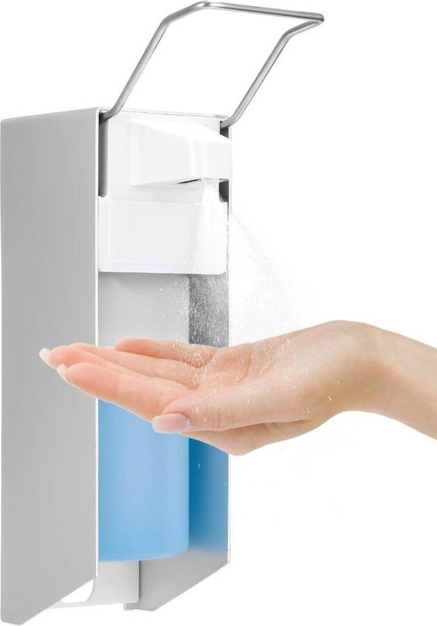 500 ml zeepdispenser desinfectiemiddeldispenser zeepdispenser wandbevestiging shampoo lotion desinfectiedispenser handzeepdispenser voor keuken en badkamer herbruikbare zeepdispenser
