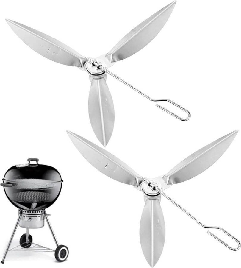 52-1-2 inch One-Touch reinigingssysteem Set van 22 Compatibel met Weber houtskoolbarbecue Kogelgrills reserveonderdelen 7444 One Touch reinigingsset Waterkokergrills reserveonderdelen