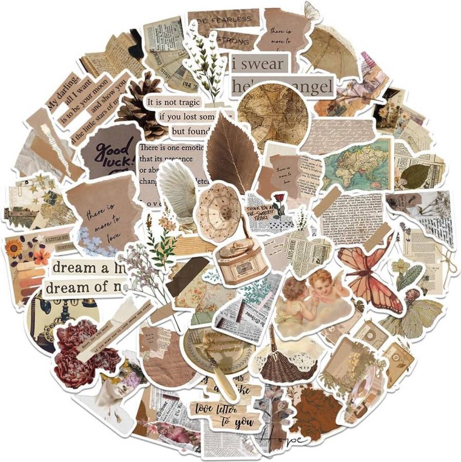52 Stuks Retro Stickers Verzegeld stickers Envelop stickers Voor Kinderen & Volwassenen Geschikt voor kinderen voor waterfles grappige laptop