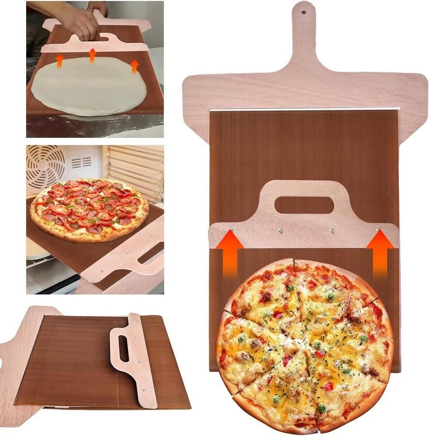 55x40 cm Rechthoekige Pizzaschuif met Handvat Pizza Accessoires Pizzaschep voor Transfers