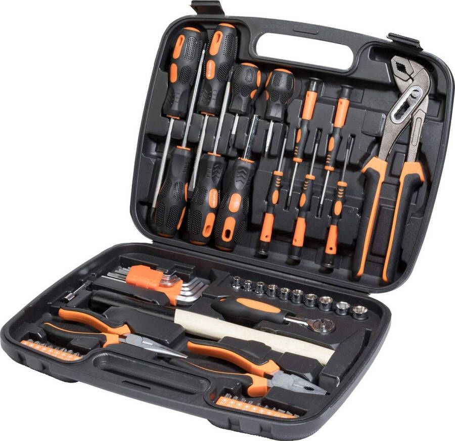 57-ledige gereedschapskist met gereedschapsset materiaalkoffer opbergbox met tools