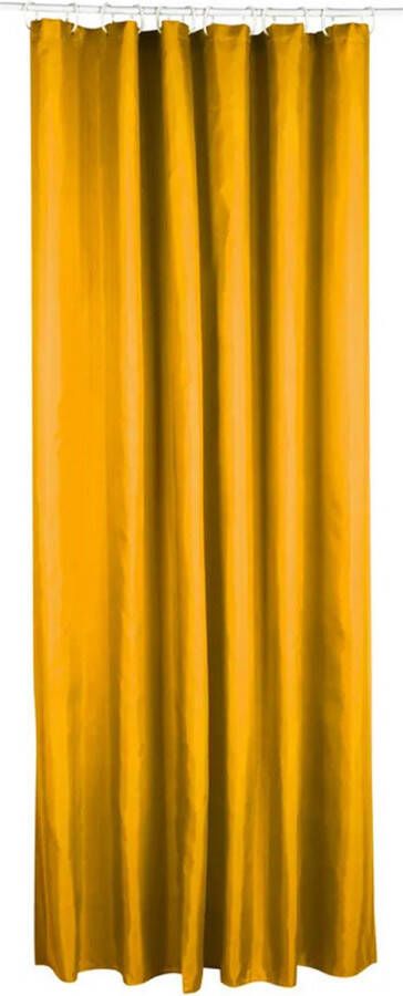 5five Douchegordijn geel polyester 180 x 200 cm inclusief ringen Voor bad en douche