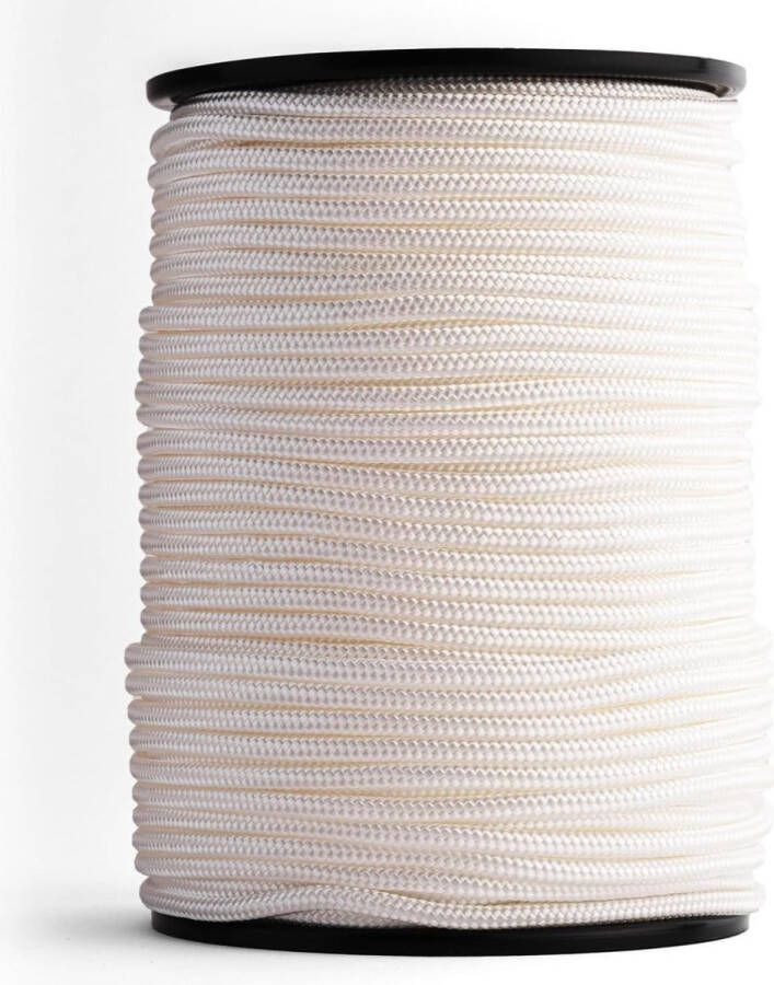 5mm 100M Gevlochten Nylon Touw Slijtvast Koord Wit Polyamide Paracord Hoge Breeksterkte