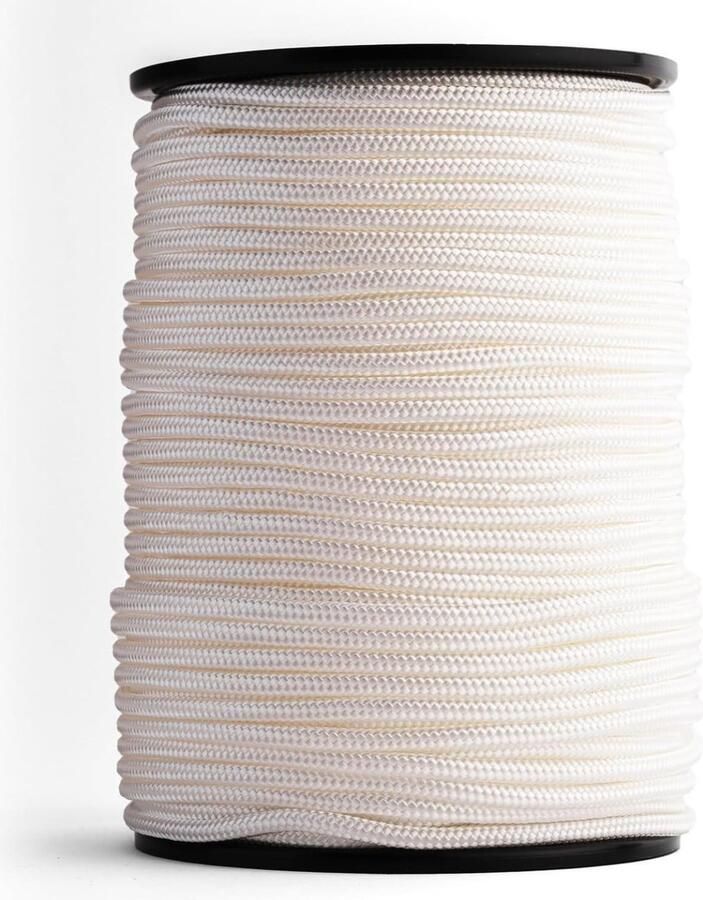 Gevlochten Nylon Touw 5mm 100M Slijtvast Koord Sterke Polyamide Paracord Breeksterktes