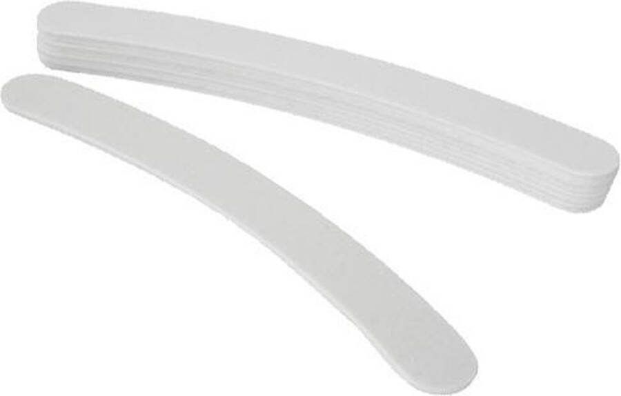 5x boemerang kromme nagelvijl #100 180 wit. Kromme nagelvijl voor het vijlen en vormgeven van acryl nagels gel nagels