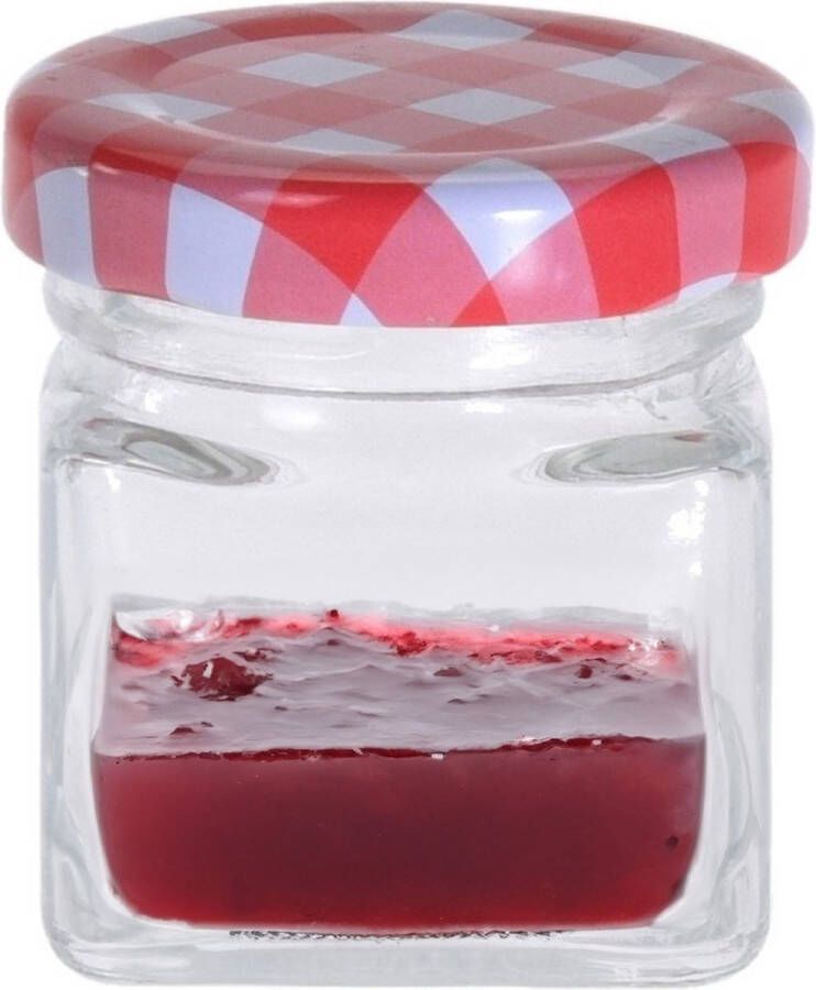 Merkloos 5x stuks Jam weck potjes met draaideksel 50 ml Weckpotten