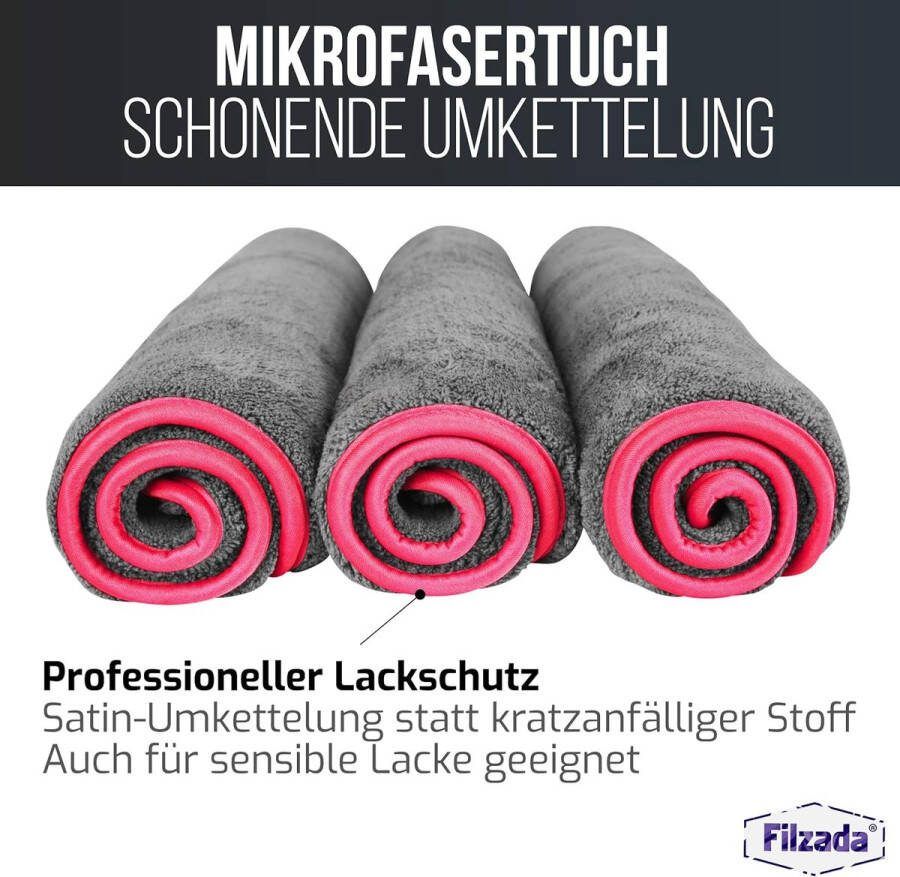 5x lakvriendelijke microvezeldoek voor auto's ongelooflijke zuigkracht en pluisvrij dankzij extreem zachte microvezel autopoetsdoeken voor professionele autoverzorging in 40x40cm (5)
