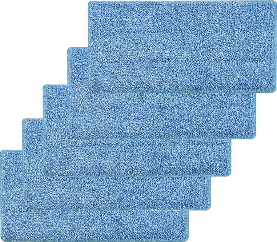 5x Microvezeldoeken Geschikt voor Swifffer Sweeper Cleaner Dry Wet Mop & WetJet Spray Mop Herbruikbaar Moppads Blauw