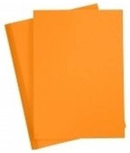 5x Oranje kartonnen vel A4 Hobbypapier Knutselmaterialen