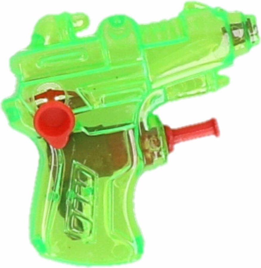 5x Stuks mini waterpistolen groen 7 cm waterspeelgoed kunststof voor kinderen