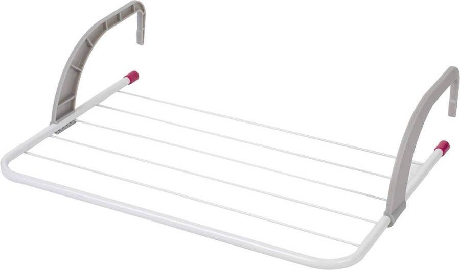 6-bar kledingdroger hangende wasdrogerstandaard opvouwbare armen voor compacte opslag handdoekenrek boven de radiator droogruimte van 3 m gebruik binnen buiten ideaal voor balkons