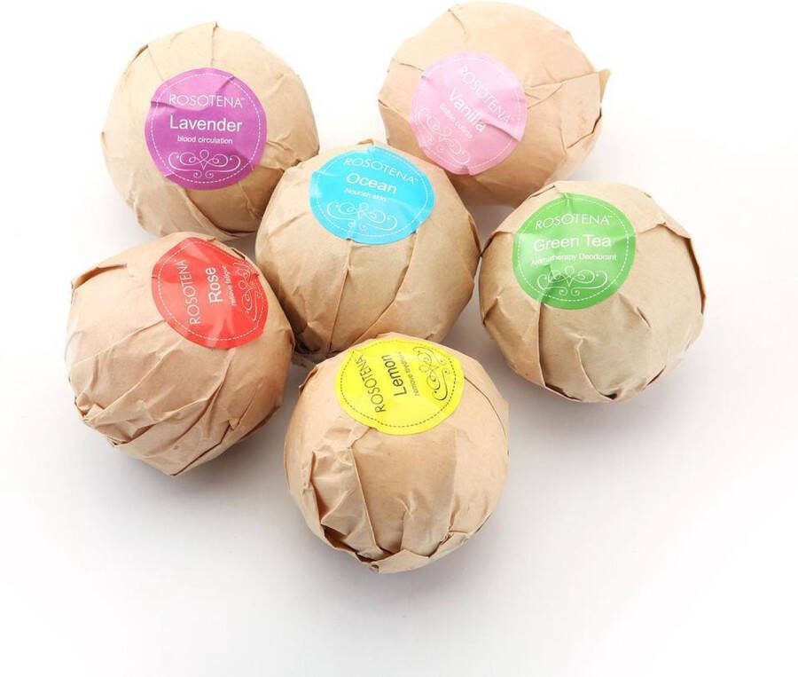 6 Bruisballen voor bad Bath bombs Badzeep Bruisballen set Zero waste Bruistablet