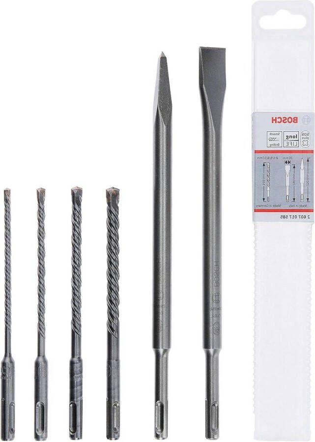 6-delige SDS plus-5 Hamerboren- en beitelset voor beton en metselwerk Accessoire boorhamer