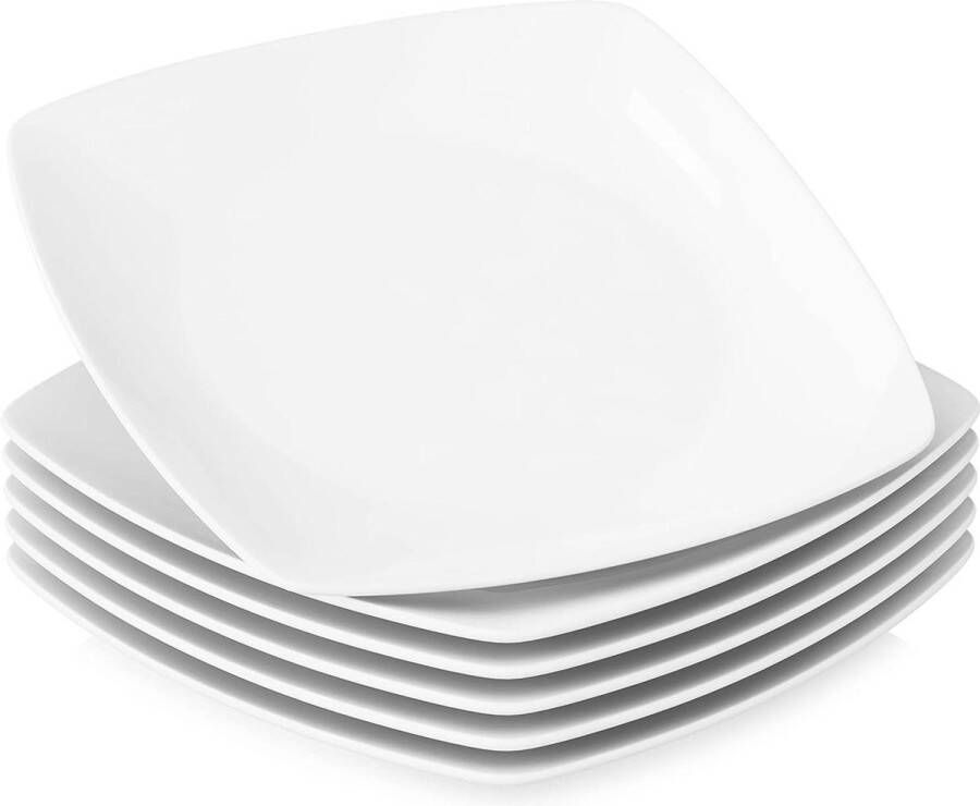 6-delige set KLEIN plat bord porseleinen dinerbord voor 6 personen Series Julia Bordenset