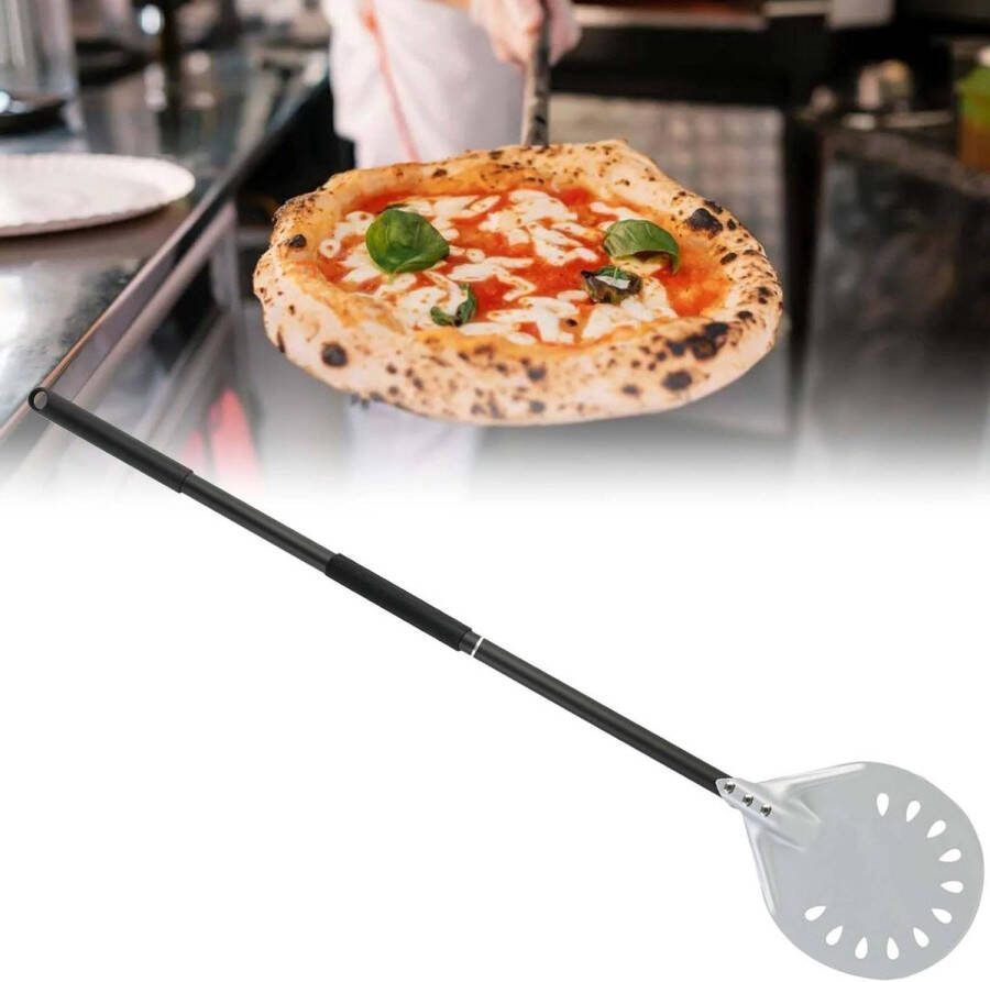 6 inch hard geanodiseerde pizzaschep 80 cm afneembare metalen handgreep Pizzaschep