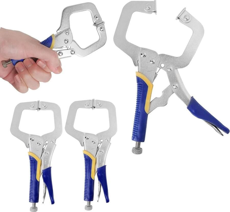 6 Inch Metalen Grip Vergrendeling Verstelbare C-Klem 3 Stuks Lassen Tangen