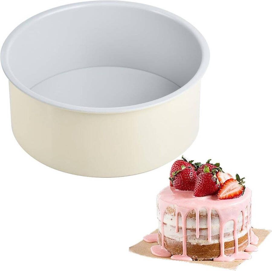 6 inch ronde cakevorm van koolstofstaal bakvorm met platte bodem bakvorm voor cakebodem crème